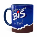 Caneca Personalizada Quero Bis De Nós Com Nome Azul Escuro