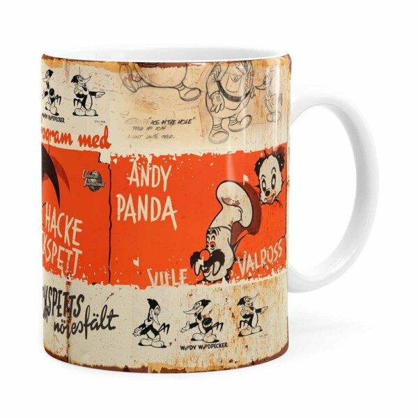 Caneca Pica-pau Retrô Branca