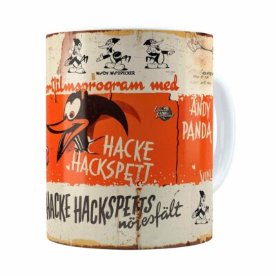 Caneca Pica-pau Retrô Branca