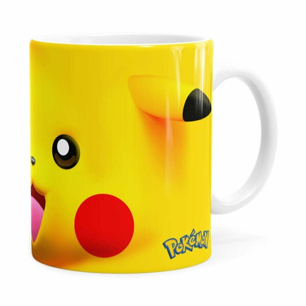 Caneca Pikachu 3d Print Pokémon Branca