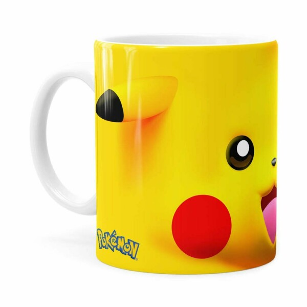 Caneca Pikachu 3d Print Pokémon Branca