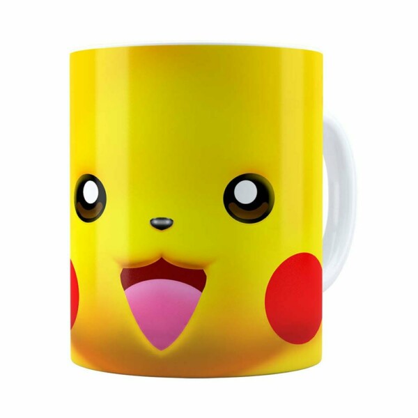 Caneca Pikachu 3d Print Pokémon Branca