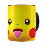Caneca Pikachu 3d Print Pokémon Preta