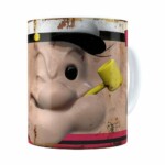 Caneca Popeye O Marinheiro 3d Print Retrô Branca
