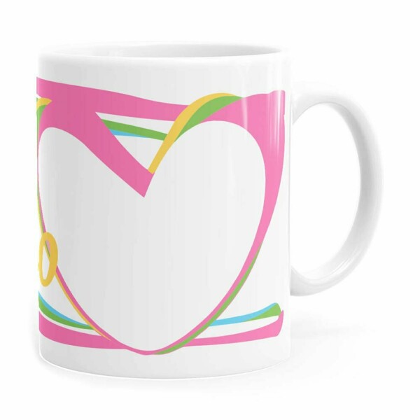 Caneca Porcelana Mãe Eu Te Amo Branca