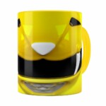Caneca Ranger Amarelo 3d Print Power Rangers Amarela