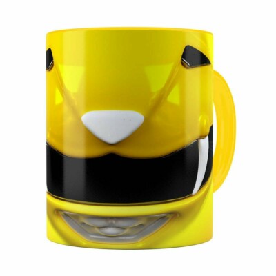 Caneca Ranger Amarelo 3d Print Power Rangers Amarela