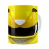 Caneca Ranger Amarelo 3d Print Power Rangers Branca