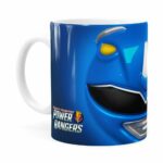 Caneca Ranger Azul 3d Print Power Rangers Branca