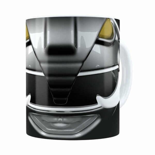 Caneca Ranger Black 3d Print Power Rangers Branca