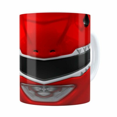 Caneca Ranger Red 3d Print Power Rangers Branca