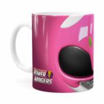 Caneca Ranger Rosa 3d Print Power Rangers Branca