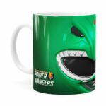 Caneca Ranger Verde 3d Print Power Rangers Branca