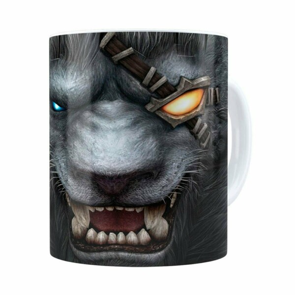 Caneca Rengar 3d Print League Of Legends Branca