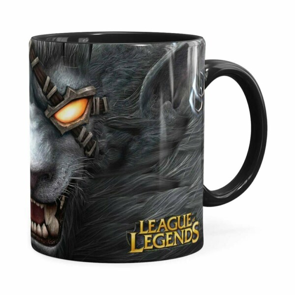 Caneca Rengar 3d Print League Of Legends Preta