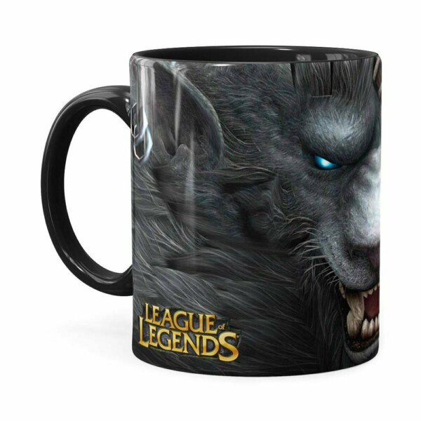 Caneca Rengar 3d Print League Of Legends Preta