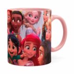 Caneca Selfie Das Princesas Disney Rosa