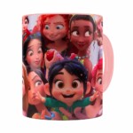 Caneca Selfie Das Princesas Disney Rosa