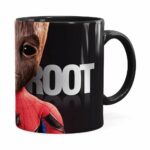 Caneca Spider Groot 3d Print Preta