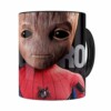 Caneca Spider Groot 3d Print Preta