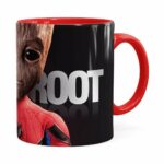 Caneca Spider Groot 3d Print Vermelha