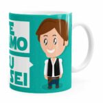 Caneca Namorados Princesa Leia e Han Solo Branca