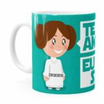 Caneca Namorados Princesa Leia e Han Solo Branca