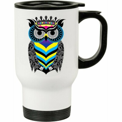 Caneca Térmica A Arte Da Coruja 500ml Branca