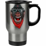 Caneca Térmica A Aventura Do Macaco Mau 500ml Inox