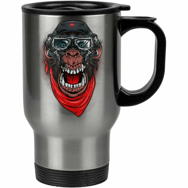 Caneca Térmica A Aventura Do Macaco Mau 500ml Inox
