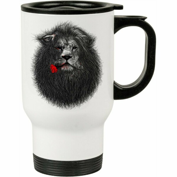 Caneca Térmica A Rosa Do Leão 500ml Branca