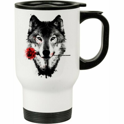 Caneca Térmica A Rosa Do Lobo 500ml Branca