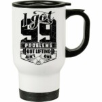 Caneca Térmica Academia Eu Tenho 99 Problemas 500ml Branca