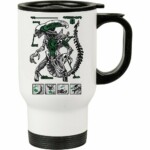 Caneca Térmica Alien Anatomia 500ml Branca