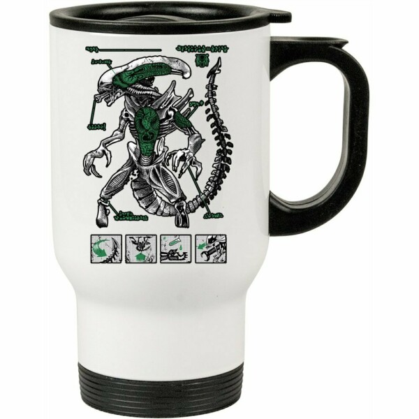Caneca Térmica Alien Anatomia 500ml Branca