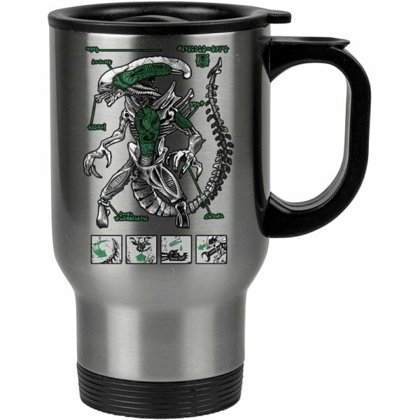 Caneca Térmica Alien Anatomia 500ml Inox