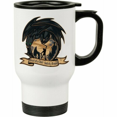 Caneca Térmica Alma De Um Dragão 500ml Branca