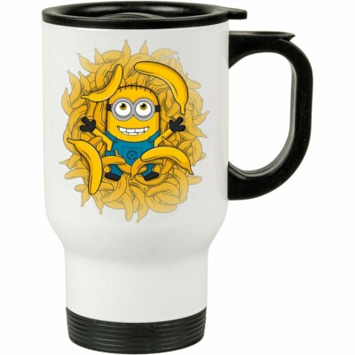 Caneca Térmica American Minion Bananas 500ml Branca