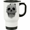Caneca Térmica Árvore Do Crânio Preto 500ml Branca