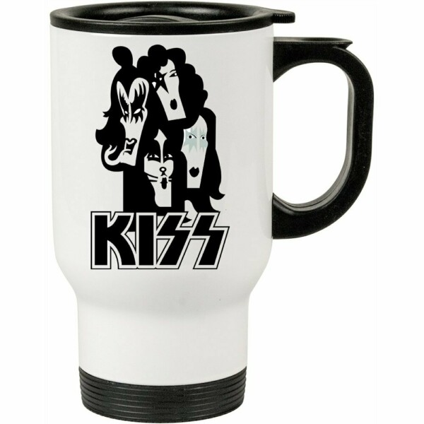 Caneca Térmica Banda Kiss V01 500ml Branca