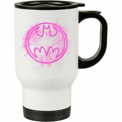 Caneca Térmica Batman Logo Neon 500ml Branca