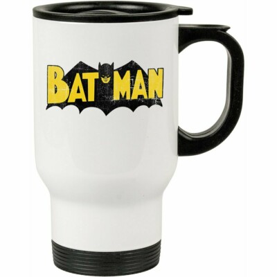 Caneca Térmica Batman Logo Vintage 500ml Branca