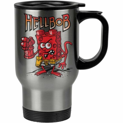 Caneca Térmica Bob Esponja Hell Boy 500ml Inox
