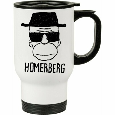 Caneca Térmica Breaking Bad Homerberg  500ml Branca