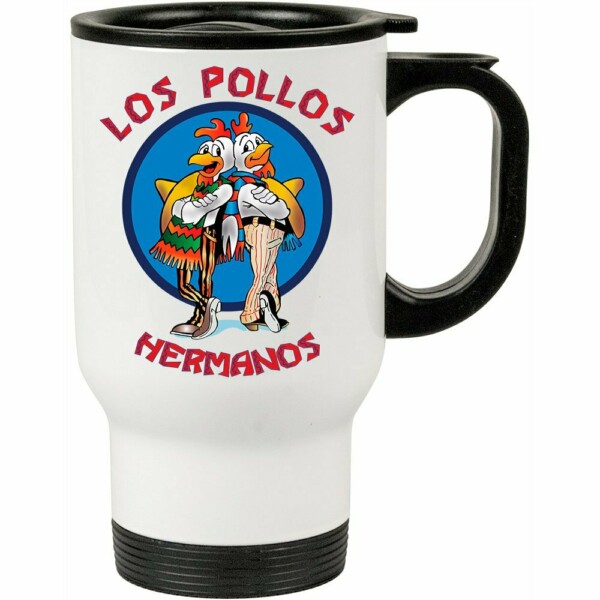 Caneca Térmica Breaking Bad Los Pollos Hermanos 500ml Branca