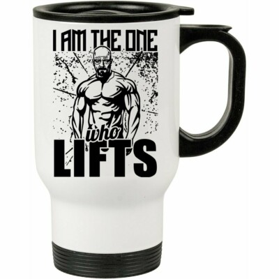 Caneca Térmica Breaking Bad Who Lifts Academia 500ml Branca