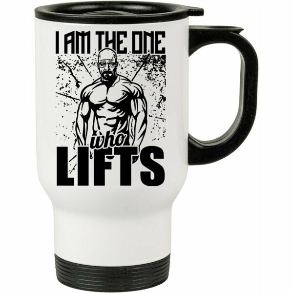 Caneca Térmica Breaking Bad Who Lifts Academia 500ml Branca
