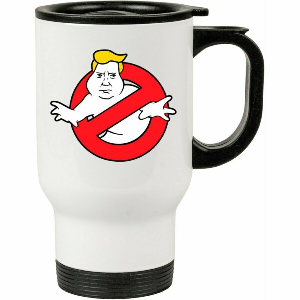 Caneca Térmica Caça Trump Fantasma 500ml Branca
