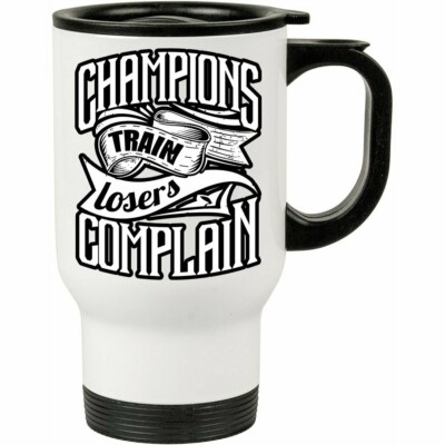 Caneca Térmica Campeão Treino Academia 500ml Branca