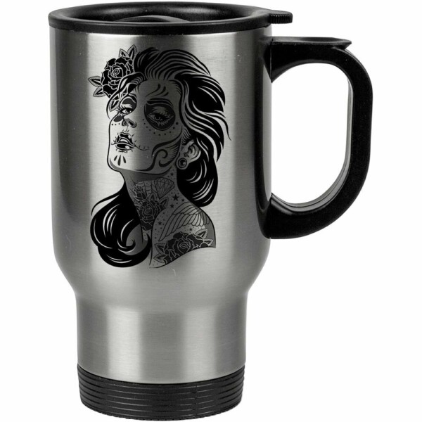 Caneca Térmica Caveira Mexicana Dia da Morta 500ml Inox